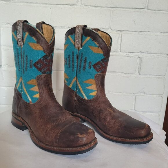 Rare Vintage Paul Brodie X Pendleton Western Boots Size 7 - Picture 2 of 9